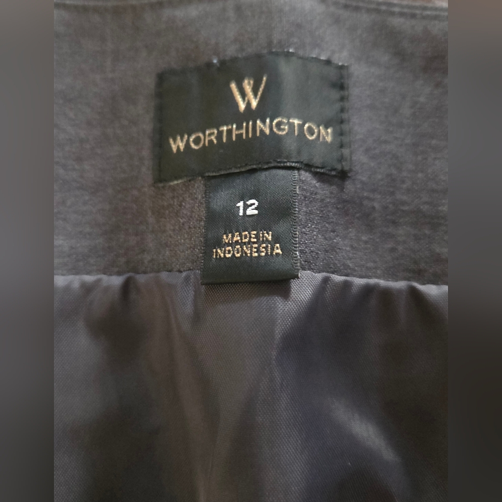 Worthington Flounce Hem Trumpet Skirt Size 12 - Picture 3 of 10
